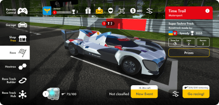 Shell Racing app gameplay screenshot